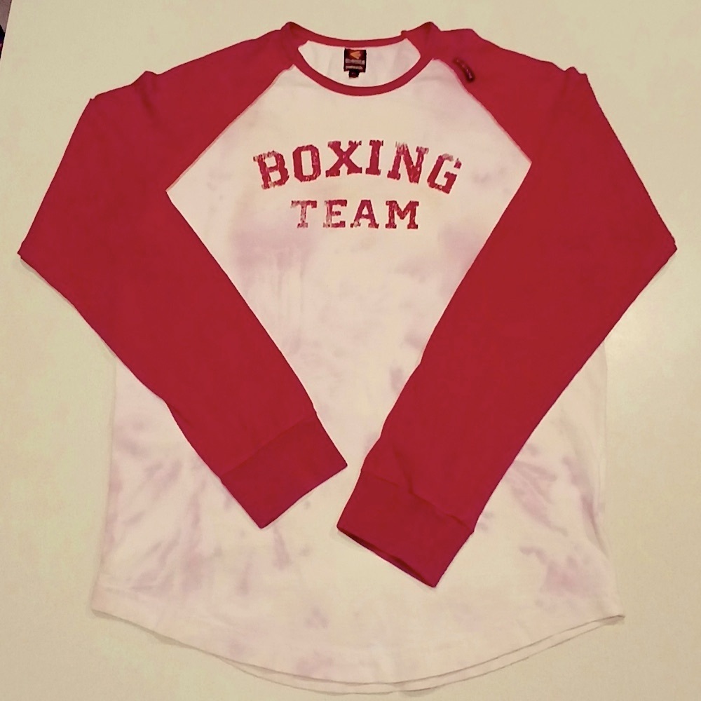🔥🔥ON SALE Vintage Energie Custom Dye Red White Baseball Shirt Boxing Team Men M